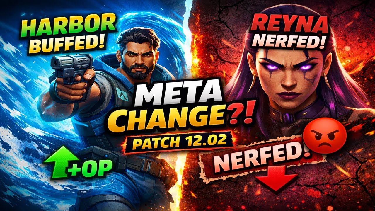 Valorant Patch 12.02 is CRAZY! Harbor BUFF + Reyna NERF 😱 Full Breakdown 