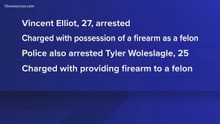 Virginia Beach police arrest 2 for illegal firearm sale