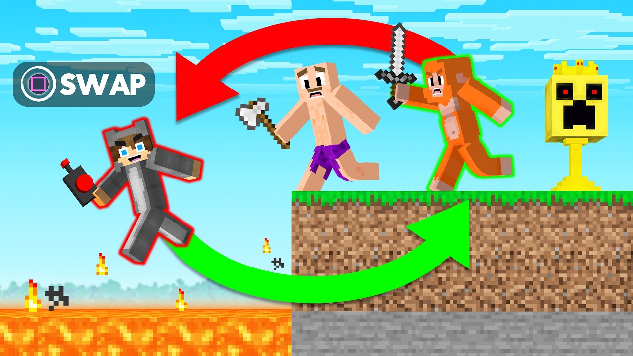 Minecraft Hunters vs Speedrunners But I SWAP with My Hunters!