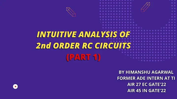 Intuitive Analysis of 2nd order RC circuits(Part 1)|| Prep for Interview