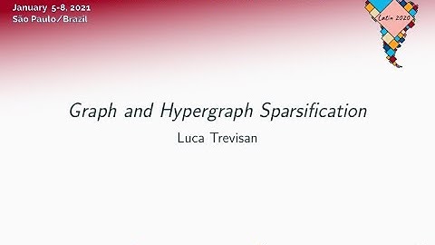 Plenary talk - Luca Trevisan