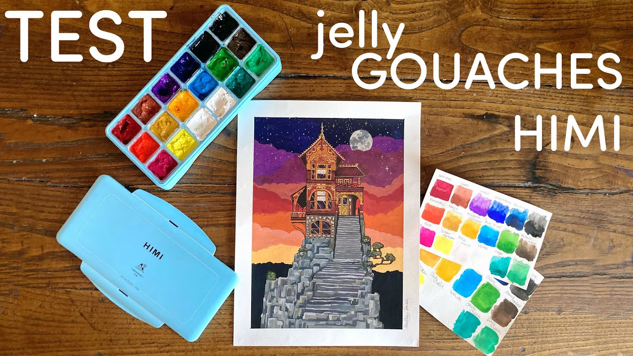 JELLY GOUACHE HIMI Unboxing et test des gouaches en gelée ! YouTube