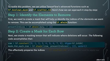 How to Delete Elements from Each Row in TensorFlow Based on Index