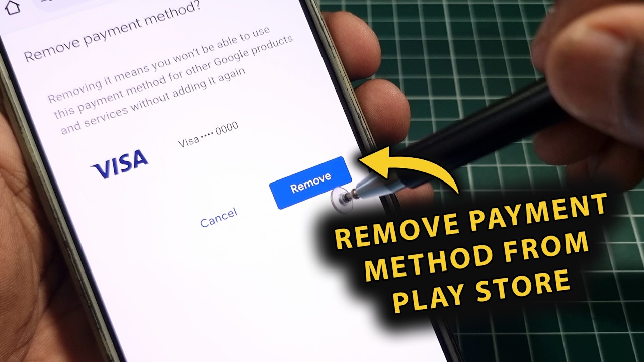 How To Remove Payment Methods (Like Credit Cards) On Google Play Store ...