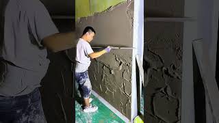 Leveling cement using a long tool for a smoother and even surface