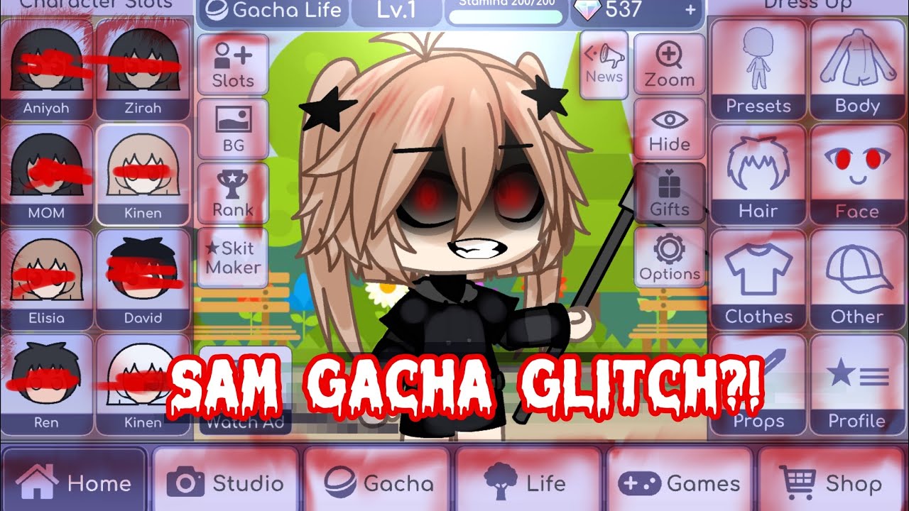SAM GACHA GLITCH ⁉️😰 (SHE IS JEALOUS🤣)
