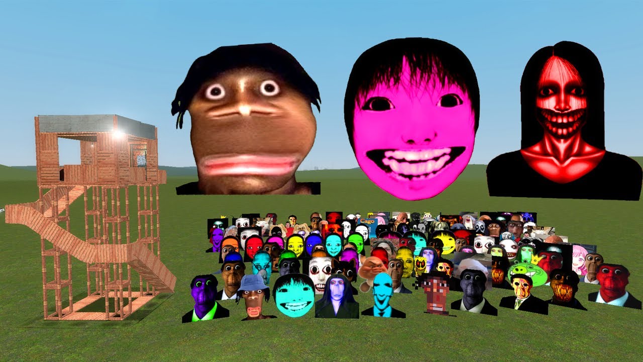 Juandale,Yoshie,Kuchisake and tuu much nextbots Vs House | Garry's mod