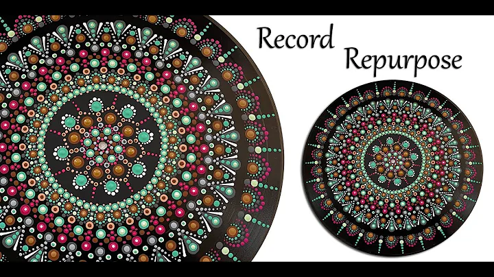 How to Paint a Record Album Dot Mandala - Repurpos...