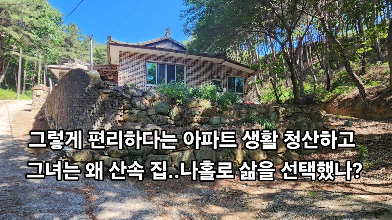 그렇게 편리하다는 아파트 생활 청산하고 그녀는 왜 산속 집..나홀로 삶을 선택했나?