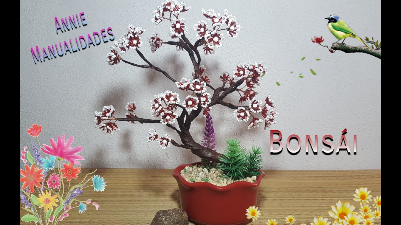 Tutorial: Como hacer un bonsái con flores de chaquira y alambre 🌷#68 -  thptnganamst.edu.vn