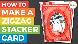 How to Make a Zigzag Stacker Card with a Christmas Westie