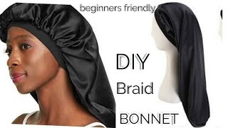 How To Make Bonnet For Braids / Cornrows / Dreads also Your natural hair. / Multipurpose BONNET