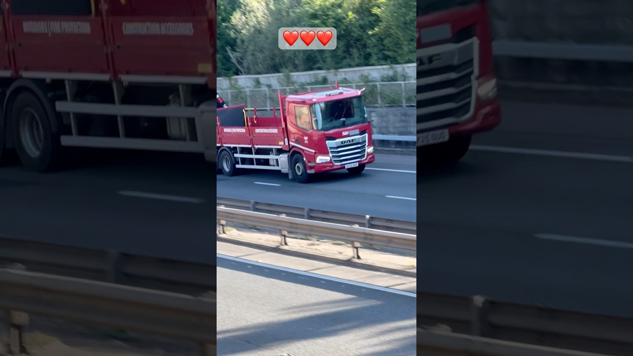 Beautiful Red DAF Truck Should Exit Dual Carriageway | 🚛🔴 | 
