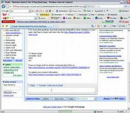 MLM Training Online - How To Setup An Autoresponder: Part 4