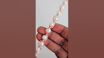 Wavy Wire Wrap Adjustable  Pearl Bracelet Tutorial #regaliabyreyney #diy #jewelrydesign