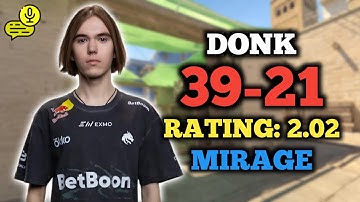 DONK (39-21) RT: 2.02 | FACEIT RANKED (MIRAGE) +VOICE COMMS | CS2 POV