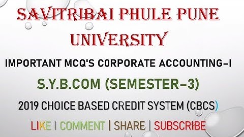SYBCOM/Corporate  Accounting /SEM-3/MCQ