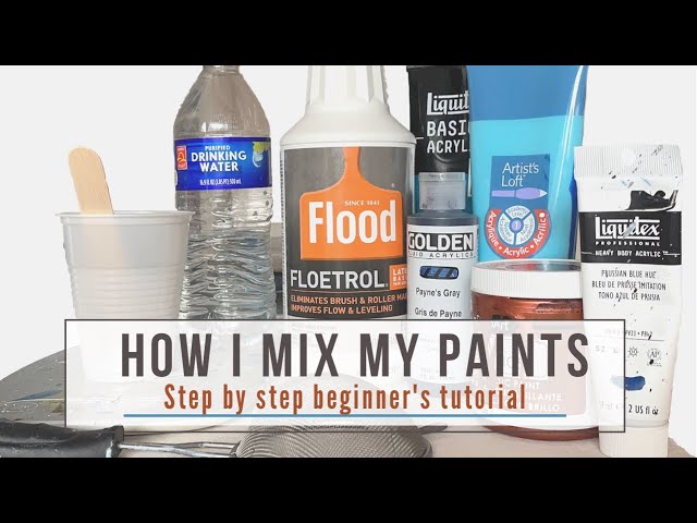 345 - NEW - Paint Mixing Tutorial for 3 Different Floetrols, Acrylic  Pouring