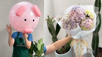 Cách Bó Hoa Cẩm Tú Cầu / how to bouquet hydrangea ? / 수국을 꽃다발하는 방법?