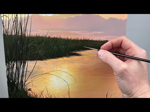 Painting an Effective Evening Landscape | Timelapse