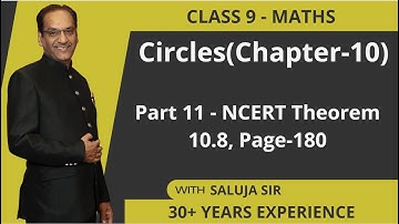 Class 9 Maths | Theorem 10.8 | Page 180 | Chapter 10 | Circles | CBSE | NCERT