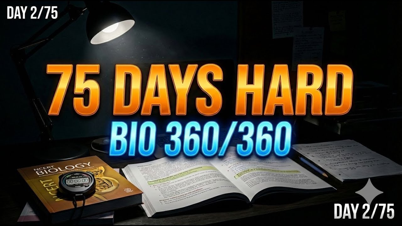 • 🔴 LIVE: 75 Days Hard Challenge | Day [लिखें] | Biology 360/360 Target 🎯