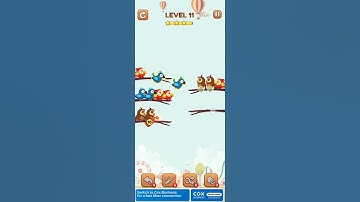 bird sort 2 color puzzle game 🐦 level 11