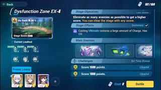 [Honkai Impact 3] Chip Space v6.8 - Dysfunction Zone EX-4 - 3000 points With trial Valkyrie