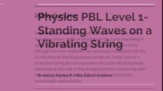 Physics PBL Level 1
