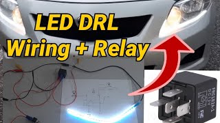 How to Install LED DRL+Sequential Turn Signal With Relay Contactor Into Any Car's Headlights