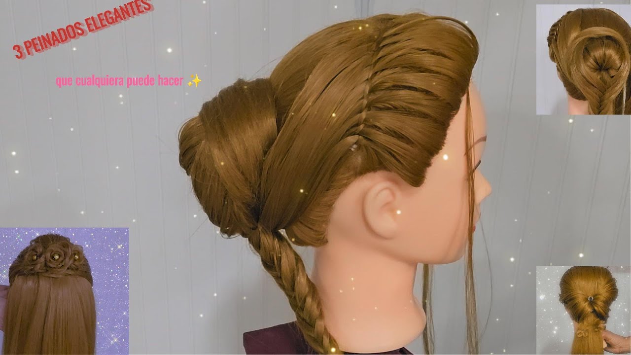 3 peinados Elegantes Hechos en Casa Que Cualquiera Puede Hacer 💇‍♀️✨