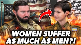 Swedish Feminist Thinks Men Dont SUFFER Much At War