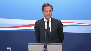 Integrale persconferentie van MP Mark Rutte na de ministerraad van 14 juli 2023