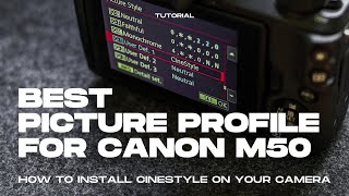 Best Canon M50 Flat Picture Profile | How to install Cinestyle