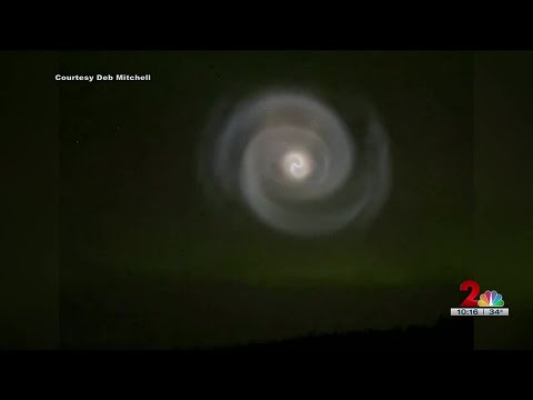 A spiral in the sky amazes Alaskans