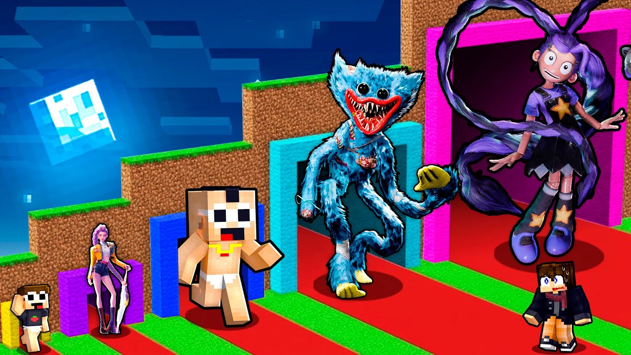 Ne CHOISISSEZ pas le mauvais TUNNELS sur Minecraft ! ( Billy , Rumi , Titouan , Lilly Lovebraids ...