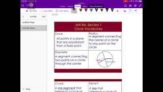 Unit 8A Section 1: Circle Vocab