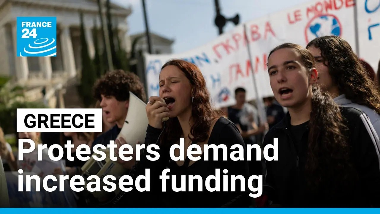Greece: Protesters demand increased funding for public education • FRANCE 24 English