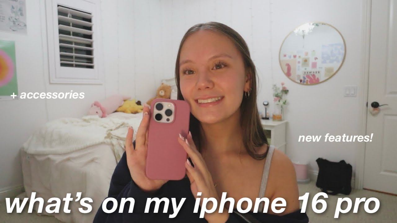 WHAT'S ON MY IPHONE 16 PRO❣️ (accessories + new features)