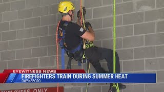 Owensboro firefighters conduct outdoor training amid summer heat wave