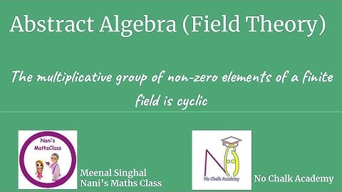 #48 Field Theory: The multiplicative group of non-zero elements of a finite field is cyclic