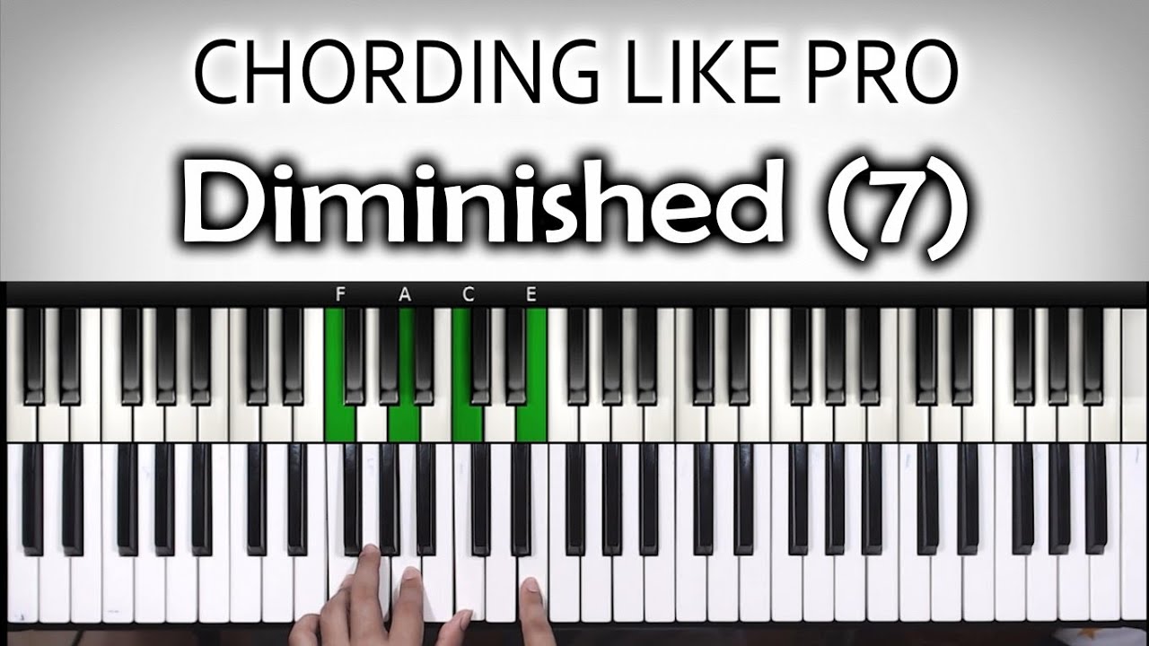 Belajar Chord Diminished 7 C Dim7 Belajar Piano Keyboard