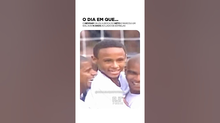 NETO teve até que elogiar o NEYMAR depois disso...