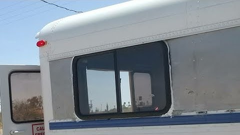 Skoolie Bus Conversion Window Install Back Bedroom