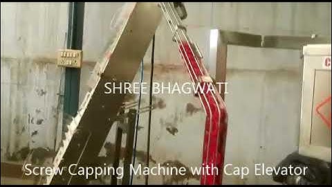 Automatic Single Head Screw Capping Machine with Auto Cap Elevator #cappingmachine #shreebhagwati