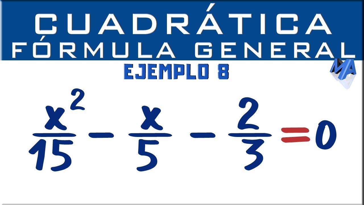 Ecuación cuadrática por fórmula general | Ejemplo 8 resolver モータ