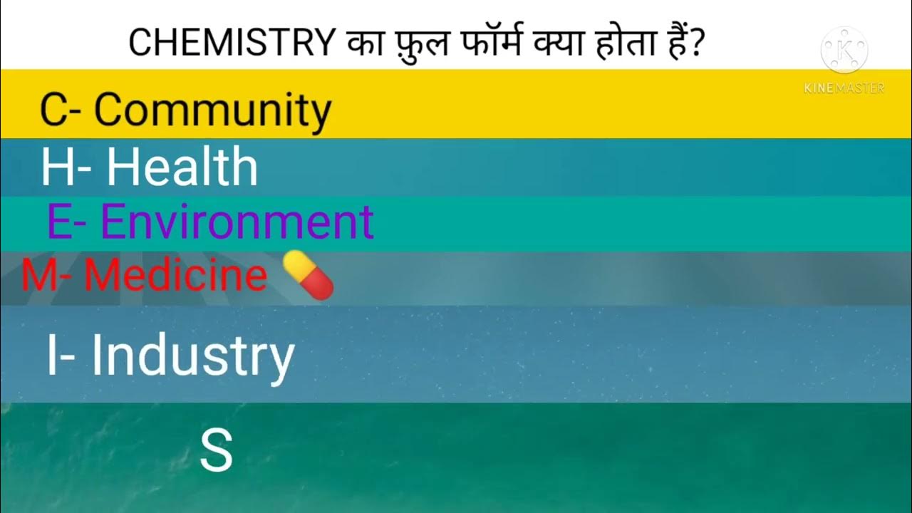 What Is The Full Form Of CHEMISTRY YouTube
