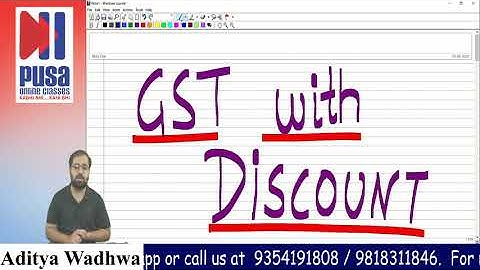 Class 11 Accounts | Journal Entries of GST with Trade Discount and Cash Discount | Aditya Wadhwa