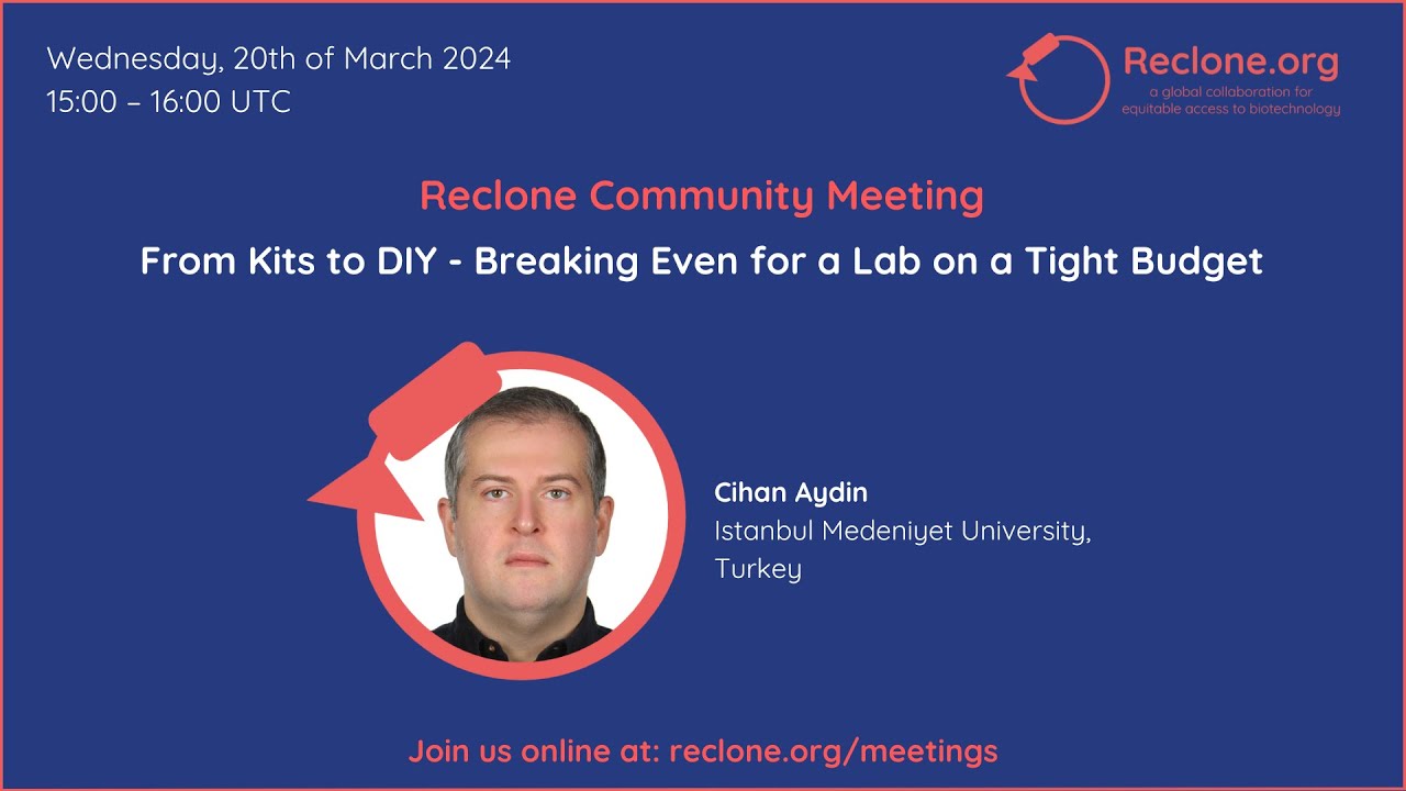 From Kits to DIY: Breaking Even for a Lab on a Tight Budget - Cihan Aydin
