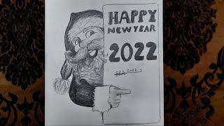 تعلم رسم بابا نويل - سانتا كلوز 2022 خطوة بخطوة للمبتدئين بالرصاص | رسم 2022